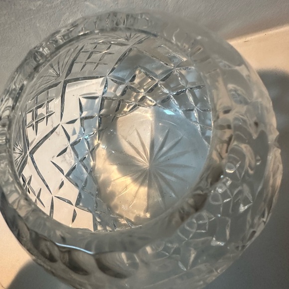 Vintage Crystal Glass Vase - Picture 2 of 6